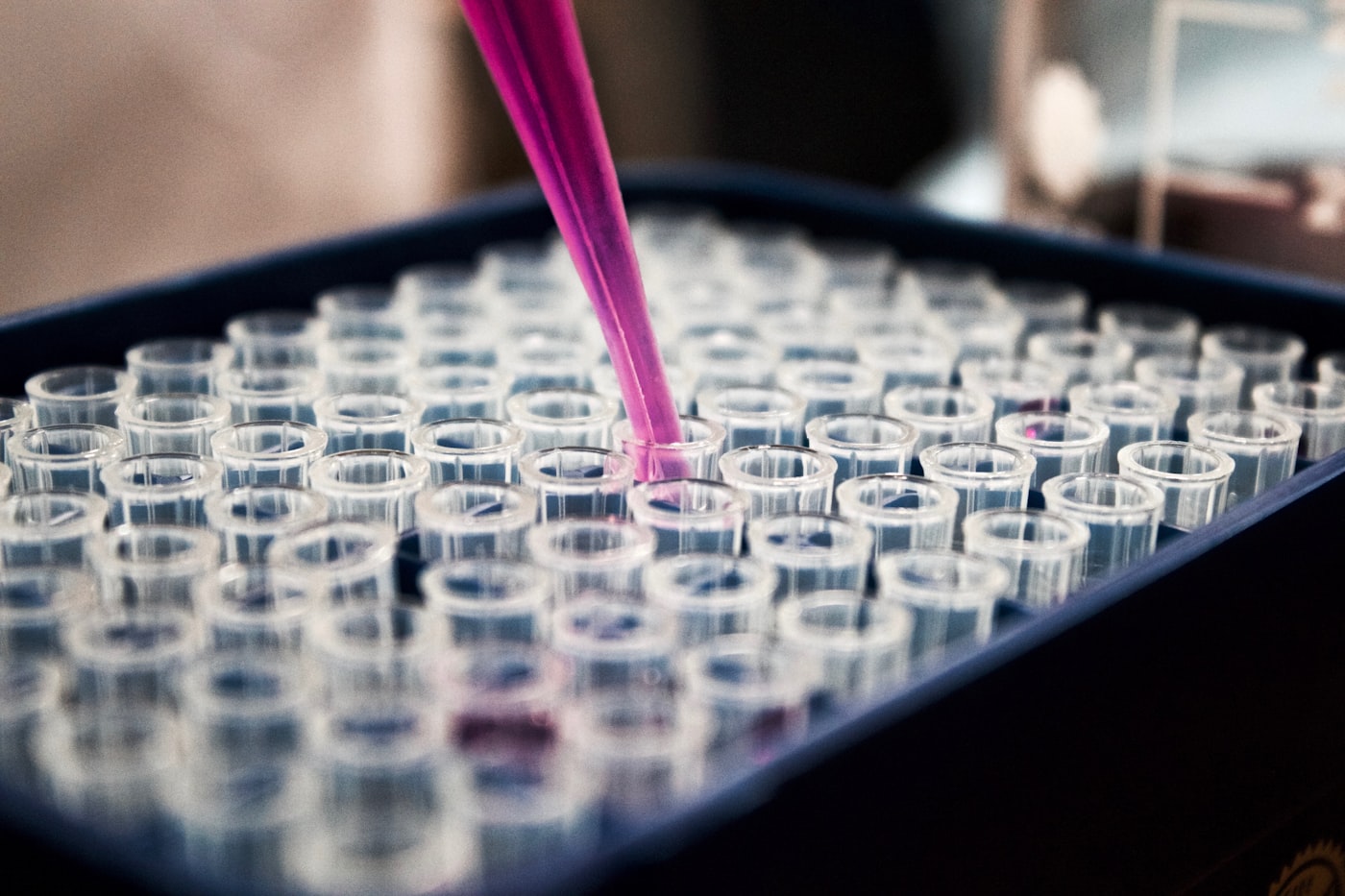 Pipetting in a pharmaceutical laboratory